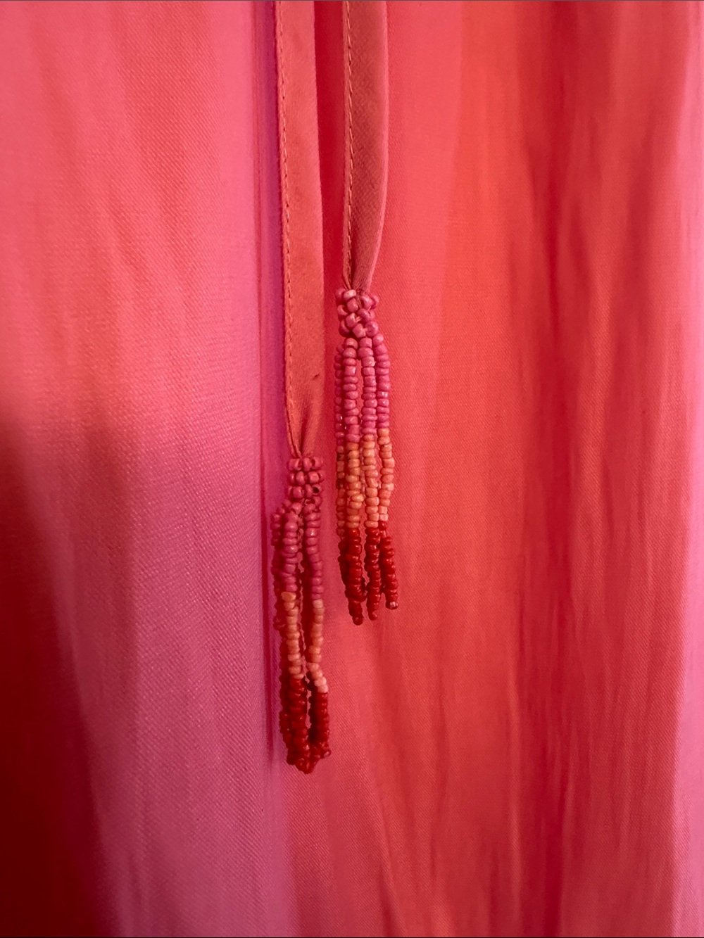 LOFT Pink Sleeveless Ruffle V-Neck Tie Camisole - Picture 3 of 7